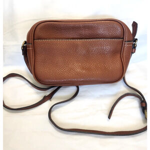 J.Crew Italian Leather Pebbled Crossbody Signet Bag in Brown